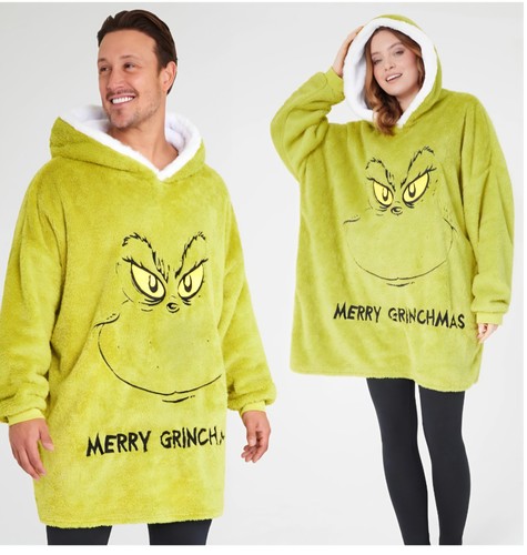 The grinch adults hooded green - the,