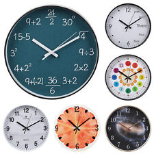 12inch Round Wall Clock Quartz Living Room Bedroom Kitchen Silent Movement Clock