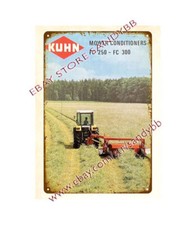 bedroom decor ideas KUHN Mower Conditioner farming machinery metal tin sign