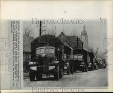 1968 Press Photo Russian Military Trucks going to East Germany, Czechoslovakia