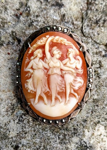 Antique silver marcasite - antique,