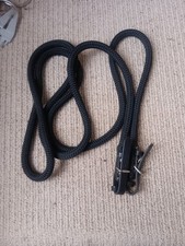 Black Rope Reins With Leather Buckle Ends. 9ft