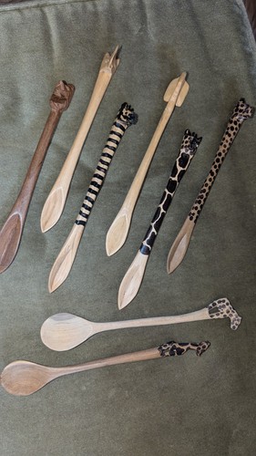 Hand carved wooden spoons - hand,
