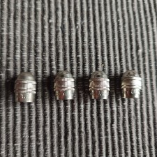 5 x Genuine Vintage Schrader USA Tyre Valve Metal Dome Round  Top Caps