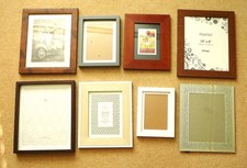 Photo frames X 8 , various sizes.