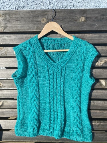 Mohair mix hand knitted - knitted, cable