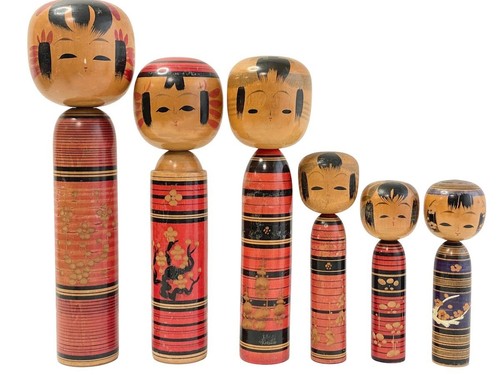 Japanese togatta kokeshi doll - togatta,