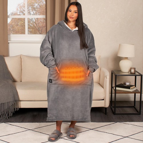 Heated hoodie blanket extra - heated,