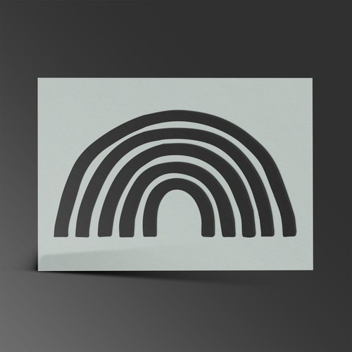 Rainbow stencil mylar sheet - stencil,