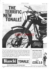 1960 Advert for BIANCHI 175cc 'Tonale' Motorcycle Vintage Original Print Ad 730H