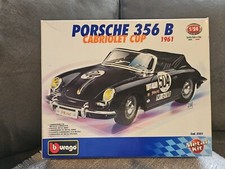Vtg Rare Burago Porsche 356 B 1961 Metal Car Model Kit 1:24 Black no 5551