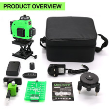 16 Line 4D Laser Level Self-Leveling 360 Cross Line Green Beam Measure Tool NEW