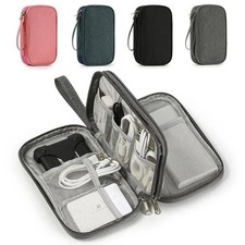 Travel Cable Organizer Bag USB