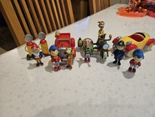 Bundle Of Noddy In Toyland Cars & Figures, Golden Bear inc Gobbo & Sly with bike