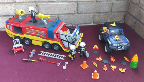 Playmobil fire engine with - playmobil,