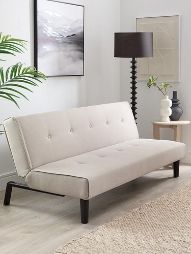 Beige grey seater sofa - beige, 3