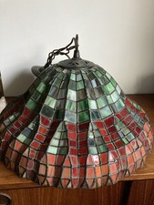 Tiffany style pendant stain/slag glass large pendant lamp shade with fittings