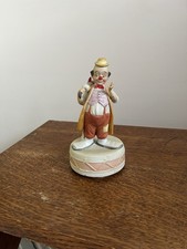 Musical Porcelain Figure Fat Clown
