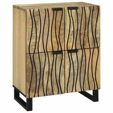 Sideboard Solid mango wood Storage Unit Home Storage Rustic Mango Wood  vidaXL
