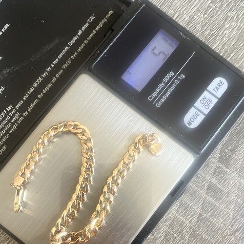 9ct gold hollow braclet - gold,,