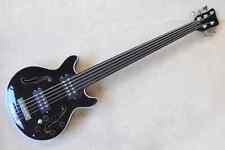 Electric Bass Guitar Chrome Hardwares Fretless Fretboard Semi Hollow Body