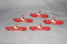 TRIANG GB SET OF FIVE LIGHT SHIPS - 1/1200 MODEL SHIPS