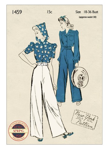1940s hooded blouse - hooded, and