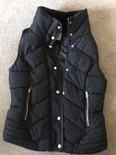 Ladies Black Gilet With Golden