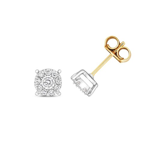 9ct yellow gold - gold, diamond
