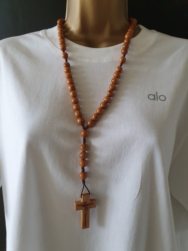 Vintage rosary handmade olive - vintage, rosary,handmade