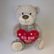 Card Factory Sweet To You Teddy Bear Plush Lve Heart Big Bear Hugs Brown 28cm GC