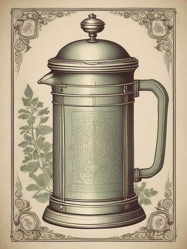 French press antique - press,