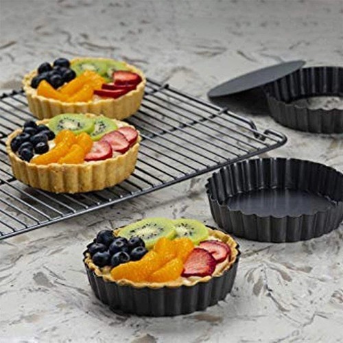4xnon stick inch quiche pans - 4,