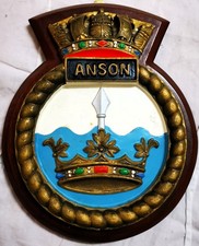 HMS Anson - Ship Crest Plaque