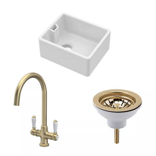 Traditional fireclay kitchen - fireclay,