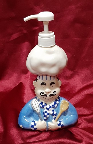 Vintage blue chef - blue, soap/lotion