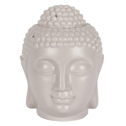Large grey buddha - grey, oil