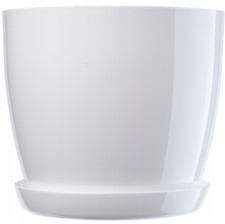 Plant Flower Pot Plastic 18 Colours 9 sizes Gloss Pots Planter Saucer Tray Deco