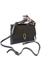 Vintage black patent shoulder