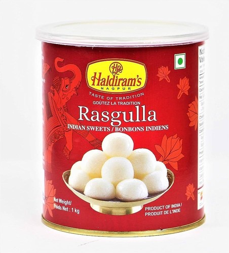 Haldiram rasgulla tin - tin, 1kg