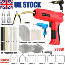 Hot Stapler Gun Plastic Repair Car Bumper Welding Welder Machine Kit + Staples