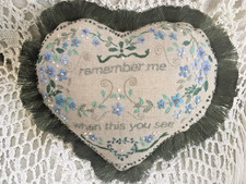 Hand Embroidered Heart shaped