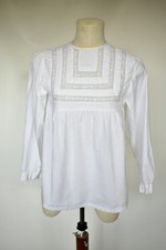 Blouse white cotton Edwardian