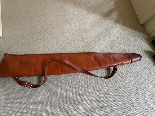 Tan leather gun slip - ., branded