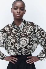 BNWT Zara Printed Ruffled