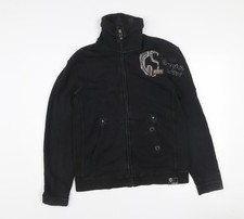 G-Star RAW Men's Black Cotton Full Zip Basic Jacket M