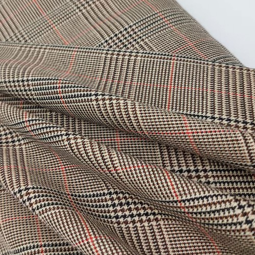Brown tartan fabric - brown,