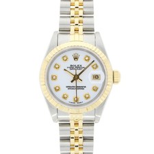 Rolex Lady Datejust Watch Diamond Set Bi Metal Bracelet 69173 RW0657 (1986)