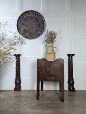 George III Oak Bedside Commode / Night Stand