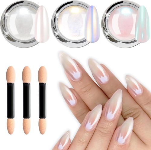 Pearl chrome nail powder - pearl,